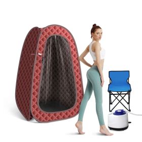 Portable Full Size Steam Sauna Portable Steam Sauna Box Sauna Tent with Steamer, at-Home Sauna 2.6L 1000W Steam Generator, Foldable Chair, Footpa