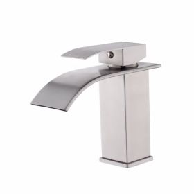Single Handle Bathroom Faucet Lavatory Faucet Stainless Steel Single Hole-TP, Brushed Nickel[Unable to ship on weekends,usps/fedex]