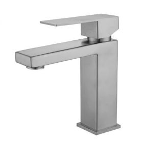 Single Handle Bathroom Faucet Lavatory Faucet Stainless Steel Single Hole-T20, Brushed Nickel[Unable to ship on weekends,usps/fedex]