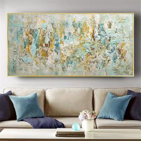 Hand Painted Colorful Oil Painting Abstract Art On Canvas Light Colour Nordic Heaven Textured Acrylic Painting Wall Art Fedex Shipping Cost (Style: 01, size: 70x140cm)