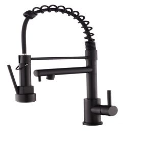 Kitchen Faucet with Pull Down Sprayer, Touch On Single Handle 2- Function Stainless Steel Spring Neck, Single Hole Installation for Residential (default: default title)